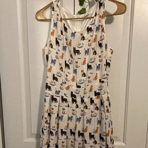 Cat Print Dress